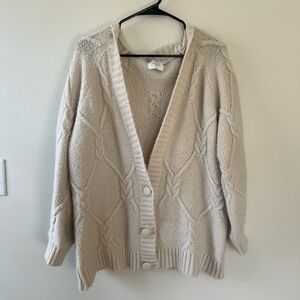 Lush Cream Knit Cardigan